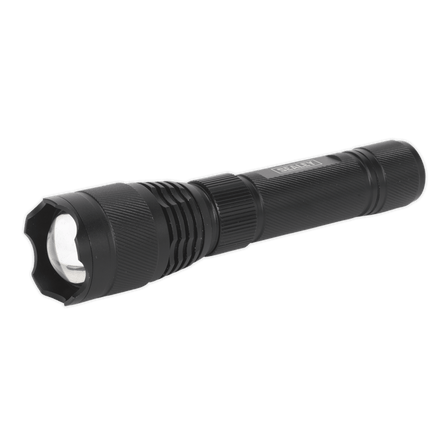 Sealey LED449 Aluminium Torch 10W CREE* XPL LED Adjustable Focus Rechargeable with USB Port - LED449 - Sealey Tools UK - Workshop Tool Storage
