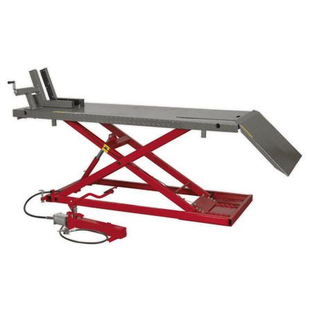 Sealey MC680A Motorcycle Lift 680kg Capacity Heavy - Duty Air/Hydraulic - MC680A - Sealey Tools UK - Workshop Tool Storage