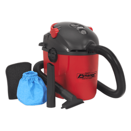 Sealey PC100 Vacuum Cleaner Wet & Dry 10L 1000W/230V - PC100 - Sealey Tools UK - Workshop Tool Storage