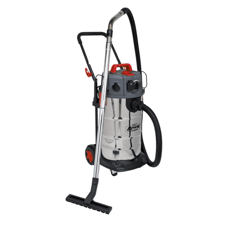 Sealey PC380M Vacuum Cleaner Industrial Dust - Free Wet/Dry 38L 1500W/230V Stainless Steel Drum M Class Filtration - PC380M - Sealey Tools UK - Workshop Tool Storage