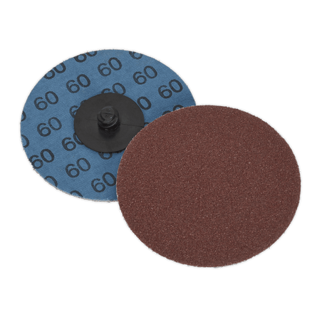 Sealey PTCQC7560 Quick - Change Sanding Disc 75mm 60Grit Pack of 10 - PTCQC7560 - Sealey Tools UK - Workshop Tool Storage