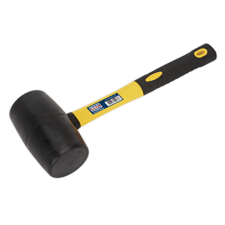 Sealey RMB200 Rubber Mallet 2lb with Fibreglass Shaft - RMB200 - Sealey Tools UK - Workshop Tool Storage