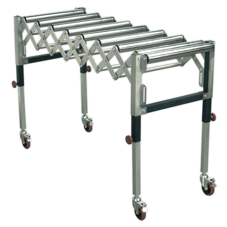 Sealey RS911F Adjustable Roller Stand 450 - 1300mm 130kg Capacity - RS911F - Sealey Tools UK - Workshop Tool Storage