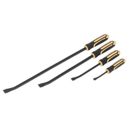 Sealey S01138 Angled Pry Bar Set with Hammer Cap Heavy - Duty 4pc - S01138 - Sealey Tools UK - Workshop Tool Storage