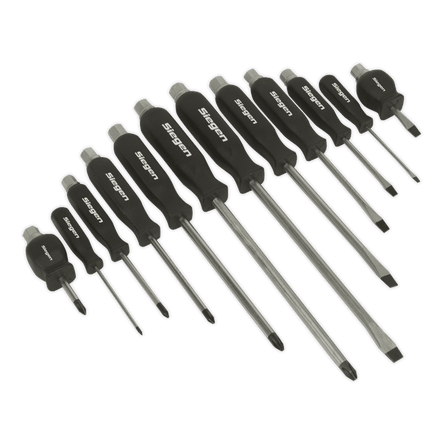 Sealey S0641 Screwdriver Set 12pc Hammer - Thru - S0641 - Sealey Tools UK - Workshop Tool Storage