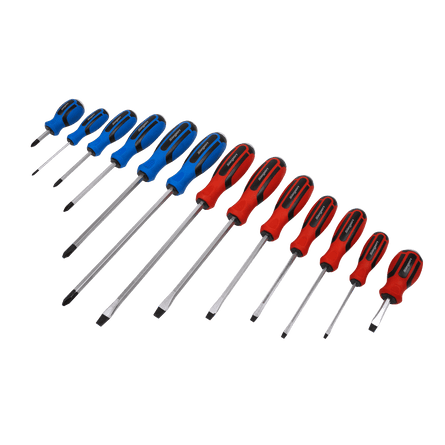 Sealey S0754 Screwdriver Set 13pc Hammer - Thru - S0754 - Sealey Tools UK - Workshop Tool Storage