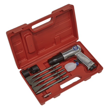 Sealey SA11 Air Hammer with Chisels Long Stroke - SA11 - Sealey Tools UK - Workshop Tool Storage