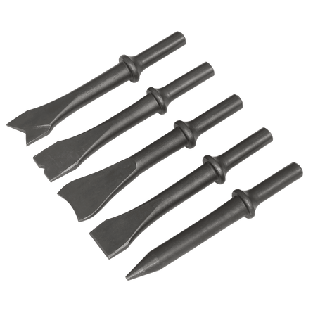 Sealey SA12C Air Hammer Chisel Set 5pc 120mm .401" Shank - SA12C - Sealey Tools UK - Workshop Tool Storage