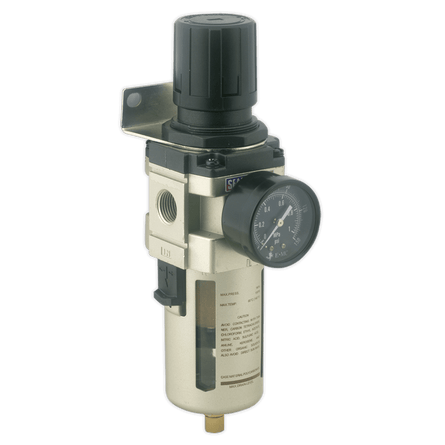 Sealey SA206FR Air Filter/Regulator Max Airflow 140cfm - SA206FR - Sealey Tools UK - Workshop Tool Storage