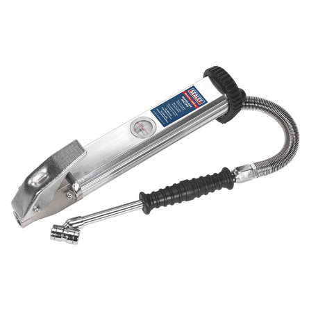 Sealey SA39 Tyre Inflator Long Type with Twin Push - On Connector - SA39 - Sealey Tools UK - Workshop Tool Storage