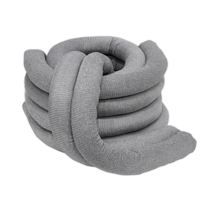 Sealey SAS10 Spill Absorbent Sock 80mm x 1.2m Pack of 10 - SAS10 - Sealey Tools UK - Workshop Tool Storage