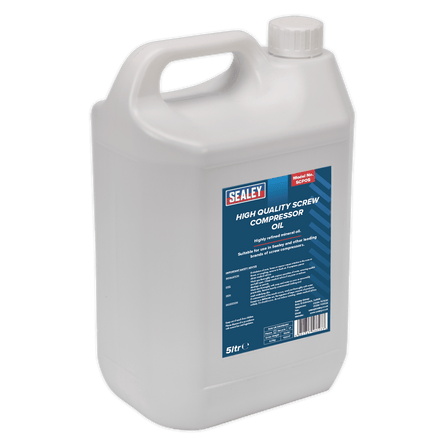 Sealey SCPO5 Screw Compressor Oil 5L - SCPO5 - Sealey Tools UK - Workshop Tool Storage