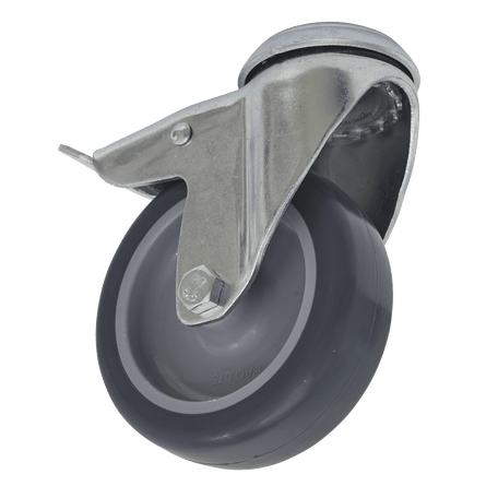 Sealey SCW275SBL Castor Wheel Bolt Hole Swivel with Total Lock 75mm - SCW275SBL - Sealey Tools UK - Workshop Tool Storage