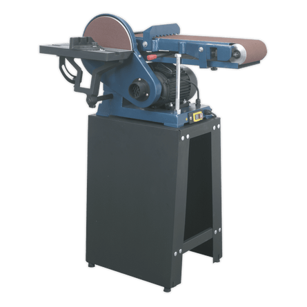 Sealey SM15 Belt/Disc Sander Floor Standing 1220 x 150mm/230mm - SM15 - Sealey Tools UK - Workshop Tool Storage