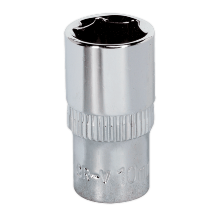 Sealey SP1410 WallDrive® Socket 10mm 1/4"Sq Drive Fully Polished - SP1410 - Sealey Tools UK - Workshop Tool Storage