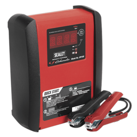 Sealey SPI10S Schumacher® Intelligent Speed Charge Battery Charger 10A 12V - SPI10S - Sealey Tools UK - Workshop Tool Storage