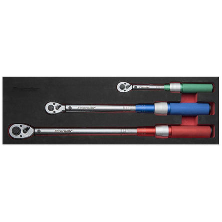 Sealey STW900SET Torque Wrench Micrometer Style 3pc Set - STW900SET - Sealey Tools UK - Workshop Tool Storage