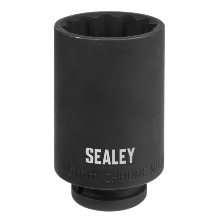 Sealey SX046 1/2"Sq Drive 46mm 12 - Point Impact Socket - SX046 - Sealey Tools UK - Workshop Tool Storage
