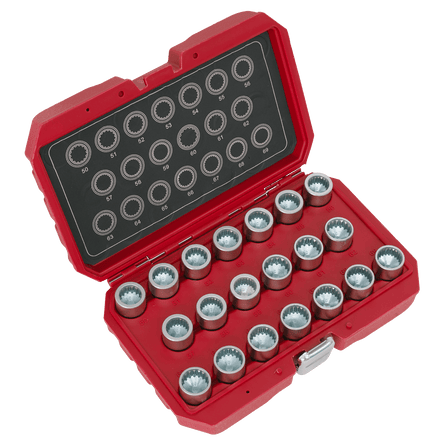Sealey SX221 Locking Wheel Nut Key Set 20pc - Porsche - SX221 - Sealey Tools UK - Workshop Tool Storage