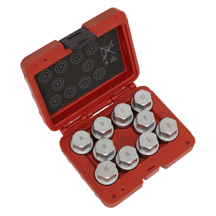 Sealey SX222 Locking Wheel Nut Key Set 10pc - Land Rover - SX222 - Sealey Tools UK - Workshop Tool Storage