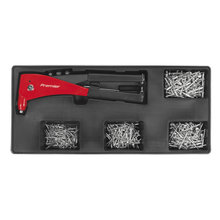Sealey TBT15 Tool Tray with Riveter & 400 Assorted Rivet Set - TBT15 - Sealey Tools UK - Workshop Tool Storage
