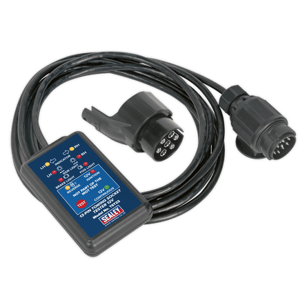 Sealey TST22 Towing Socket Tester 13 - Pin 12V - DVSA Approved - TST22 - Sealey Tools UK - Workshop Tool Storage