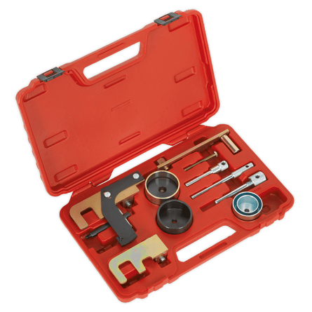 Sealey VSE5871A Diesel Engine Timing Tool Kit - for Renault, Nissan, Suzuki, Mitsubishi, Dacia GM 1.5D, 1.9D, 2.2D, 2.5D - Belt Drive - VSE5871A - Sealey Tools UK - Workshop Tool Storage