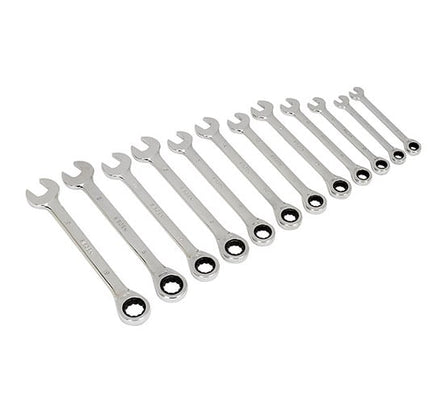 Siegen S0634 From Sealey Ratchet Combination Spanner Set 12pc Metric - Spanners - SLY-12567 - Sealey Tools UK - Workshop Tool Storage