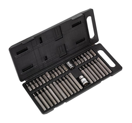 Siegen S0982 From Sealey TRX - Star/Hex/Spline Bit Set 40pc 3/8in & 1/2in Sq Drive - Specialised Bits & Sockets - SLY-17903 - Sealey Tools UK - Workshop Tool Storage