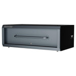 Draper Bunker Tool Storage Black outdoor refrigerator with Bunker branding on a white background