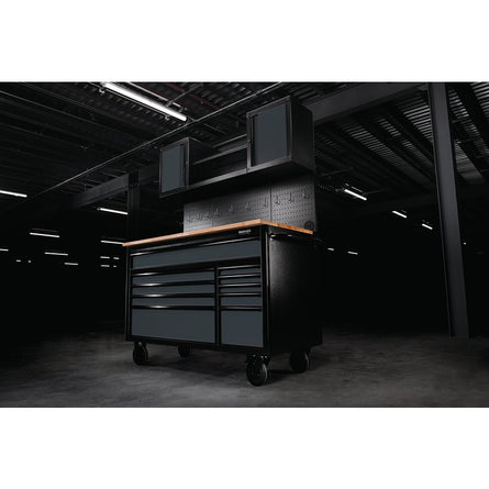 Draper BUNKER® 56" 10 Drawer Roller Workstation with Workbench – Gray or Light Gray