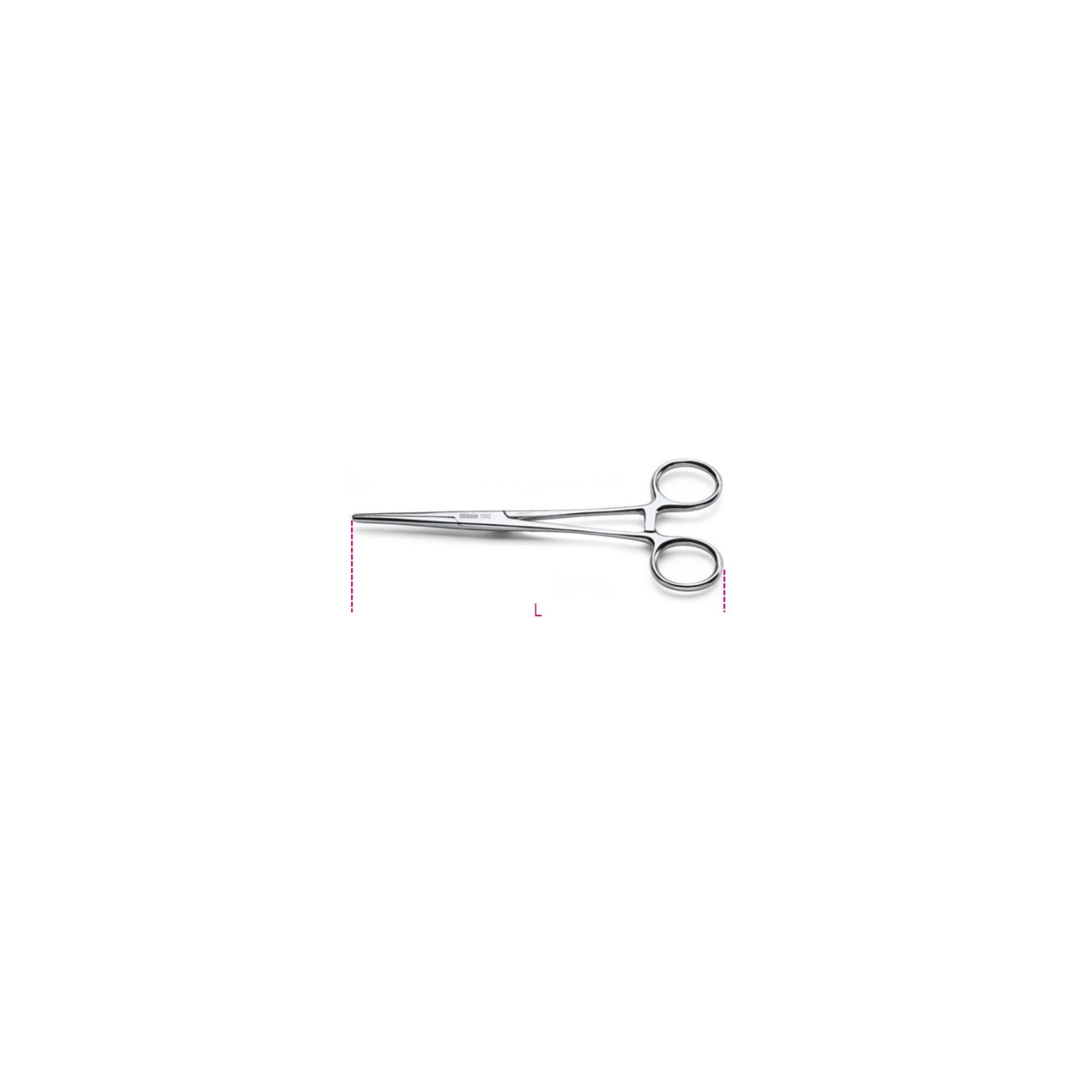 Beta Self-Locking Round End Knurled Stainless Steel Spring Tweezers 160 ...