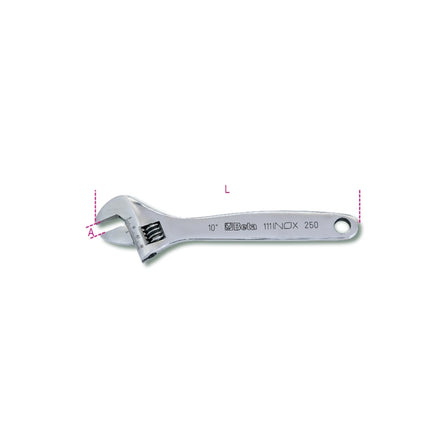 Betainox Stainless Steel Adjustable Wrench 200 Mm - 111INOX - 111INOX 200