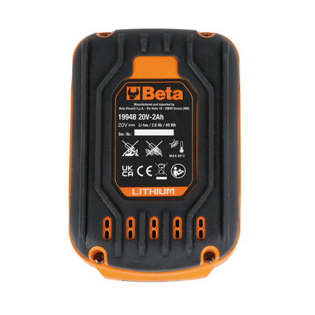 Beta 20V 2Ah Lithium-Ion Battery - 1994B 20V-2AH