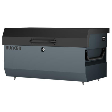BUNKER® T1 Secure Vehicle Storage Box | Grey & Green | Heavy-Duty Steel