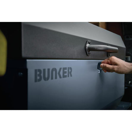 BUNKER® T1 Secure Vehicle Storage Box | Grey & Green | Heavy-Duty Steel