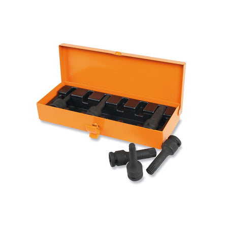 Beta 1/2" Drive Impact Socket Driver Set For Xzn Head Screws, 6 Pieces - 720XZN/C6