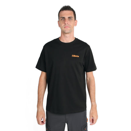 Beta Graffiti Print Cotton T-Shirt Black Size S - 7548D - 7548D S