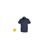 Beta Three-Button Piqué Cotton Work Polo Shirt Blue - 7552BL L