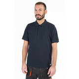 Beta Three-Button Piqué Cotton Work Polo Shirt Blue - 7552BL L