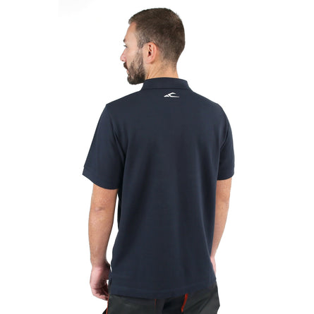 Beta Three-Button Piqué Cotton Work Polo Shirt Blue - 7552BL L