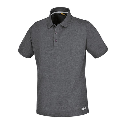 Beta Three-Button Cotton Work Polo Shirt - 7552G S