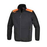 Beta Long-Zipped Black Sweatshirt With Anthracite Grey Inserts Xl - 7565NG - 7565NG XL