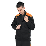 Beta Long-Zipped Black Sweatshirt With Anthracite Grey Inserts Xl - 7565NG - 7565NG XL
