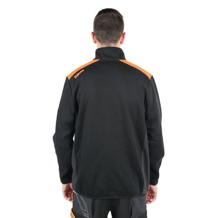 Beta Long-Zipped Black Sweatshirt With Anthracite Grey Inserts Xl - 7565NG - 7565NG XL