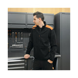 Beta Long-Zipped Black Sweatshirt With Anthracite Grey Inserts Xl - 7565NG - 7565NG XL