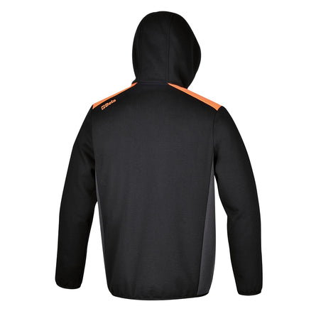 Beta Long-Zipped Hoodie Black With Anthracite Grey Inserts Size L - 7566NG - 7566NG L