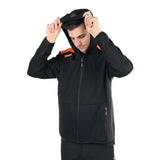 Beta Long-Zipped Hoodie Black With Anthracite Grey Inserts Size L - 7566NG - 7566NG L
