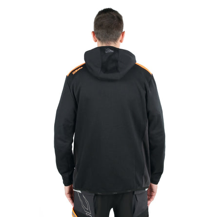 Beta Long-Zipped Hoodie Black With Anthracite Grey Inserts Size L - 7566NG - 7566NG L