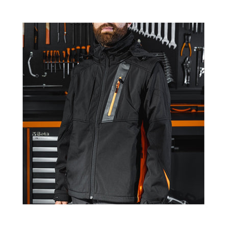 Beta Softshell Jacket With Detachable Hood And Sleeves 2Xl - 7659N - 7659N XXL